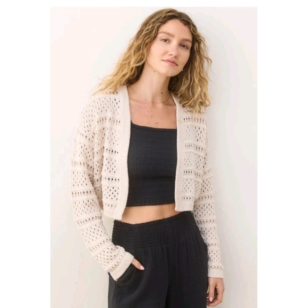 Marine Layer Dream Yarn Crop Cardigan Womens Large. Anacapa Cardigan